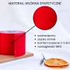 Zbliżenie na włókna syntetyczne tejpów 5e ACTION w kolorze czerwonym – wodoodporne i szybkoschnące.